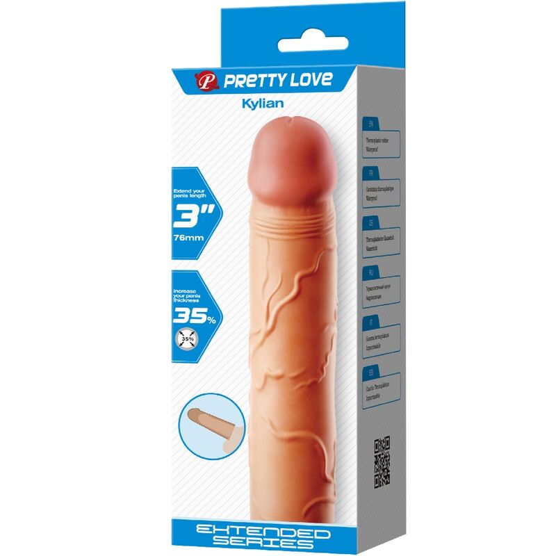 PRETTY LOVE - KYLIAN PENIS EXTENDER COVER FLESH - Bild 6