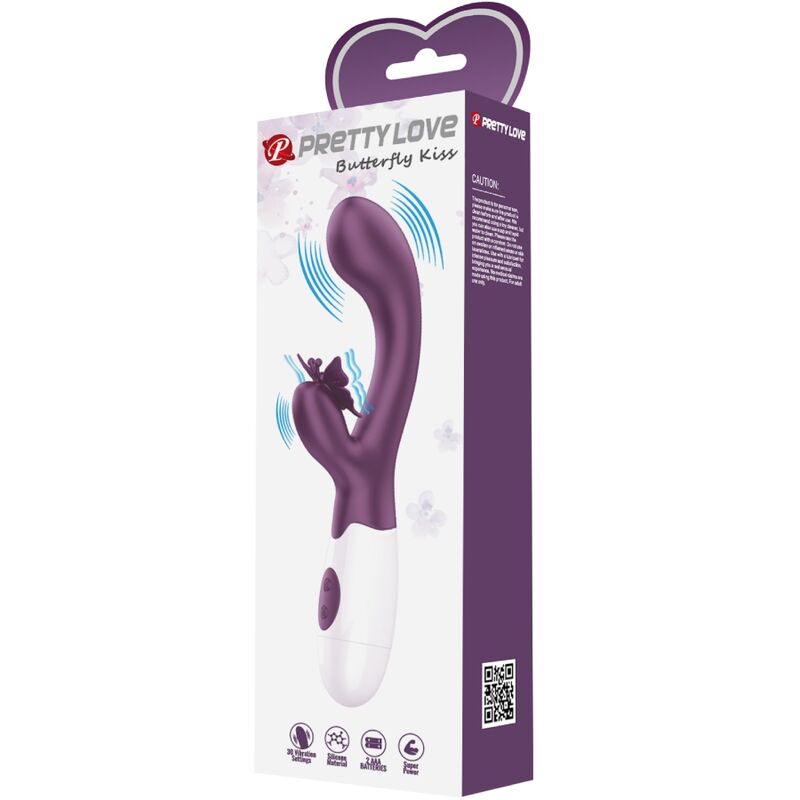 PRETTY LOVE - BUTTERFLY KISS RABBIT VIBRATOR & G-SPOT STIMULATOR PURPLE - Bild 6