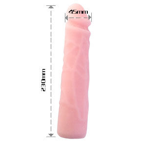 Alternative view of BAILE - REALISTIC SKIN TOUCH SILICONE DILDO 23 CM