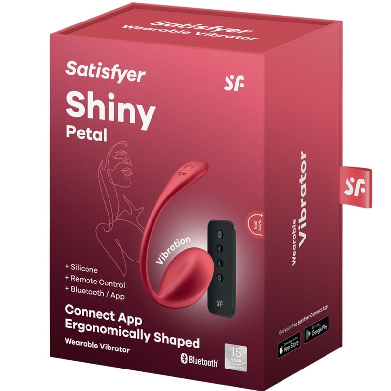 SATISFYER - SHINY PETAL G POINT REMOTE CONTROL STIMULATOR RED FREE APP - Bild 4