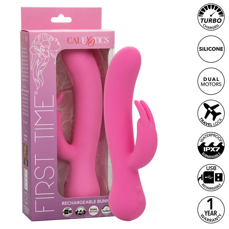 Alternative view of CALEXOTICS - FIRST TIME VIBRATOR RABBIT RECHARGEABLE PINK