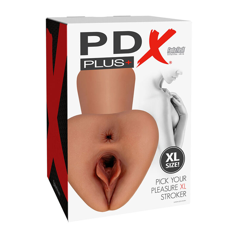 Alternative view of PDX PLUS - PICK YOUR PLEASURE XL REALISTIC STROKER BROWN