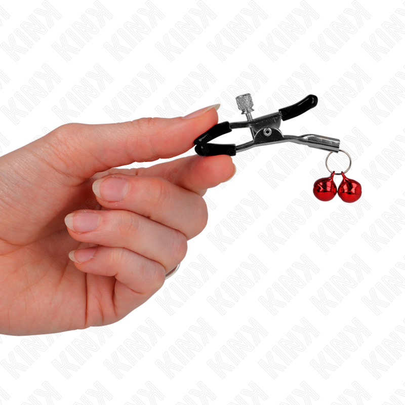 KINK - DOUBLE BELL NIPPLE CLAMP RED 6 CM - Bild 3