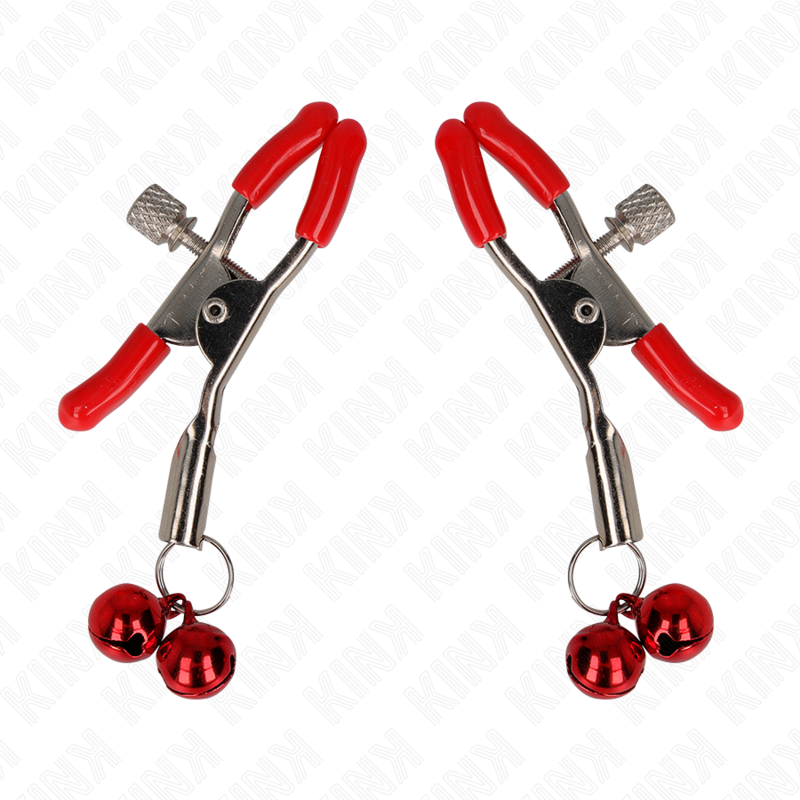 KINK - RED DOUBLE BELL NIPPLE CLAMP RED 6 CM - Bild 5