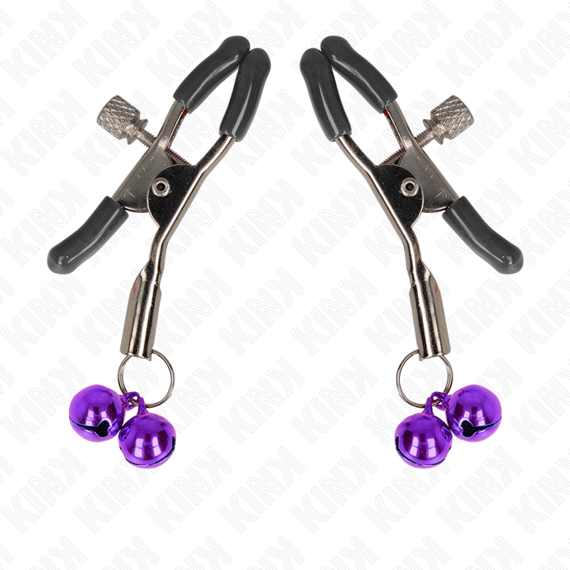 KINK - DOUBLE BELL NIPPLE CLAMP PURPLE 6 CM - Bild 5