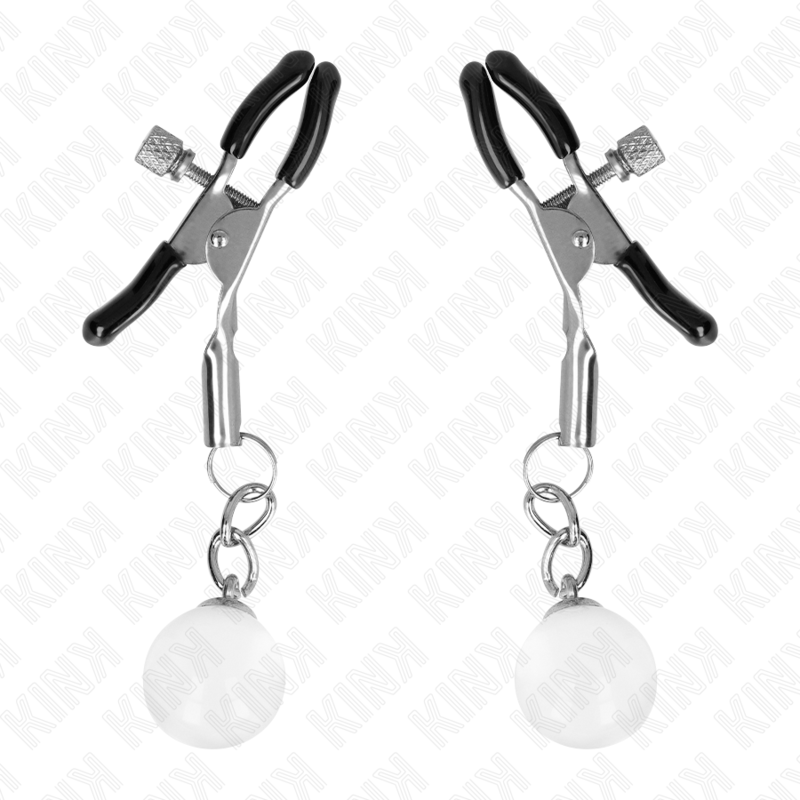 KINK - GLASS BEAD NIPPLE CLAMPS SILVER 6 CM - Bild 5
