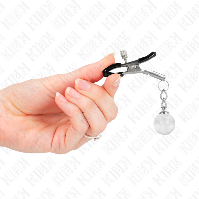 KINK - GLASS BEAD NIPPLE CLAMPS SILVER 6 CM - Bild 3