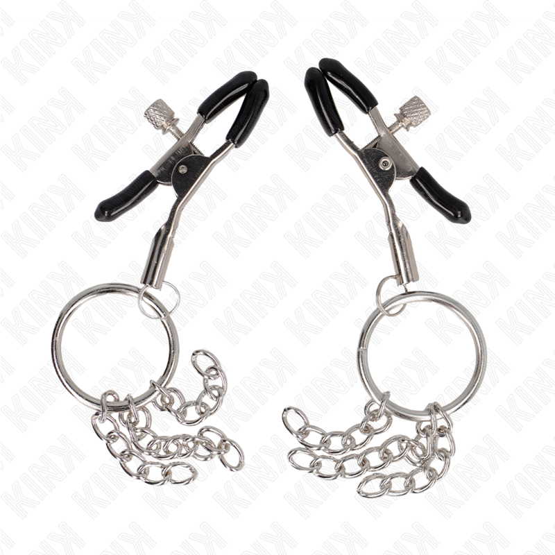 KINK - O RING NIPPLE CLAMP AND LITTLE CHAIN SILVER 6 CM - Bild 5