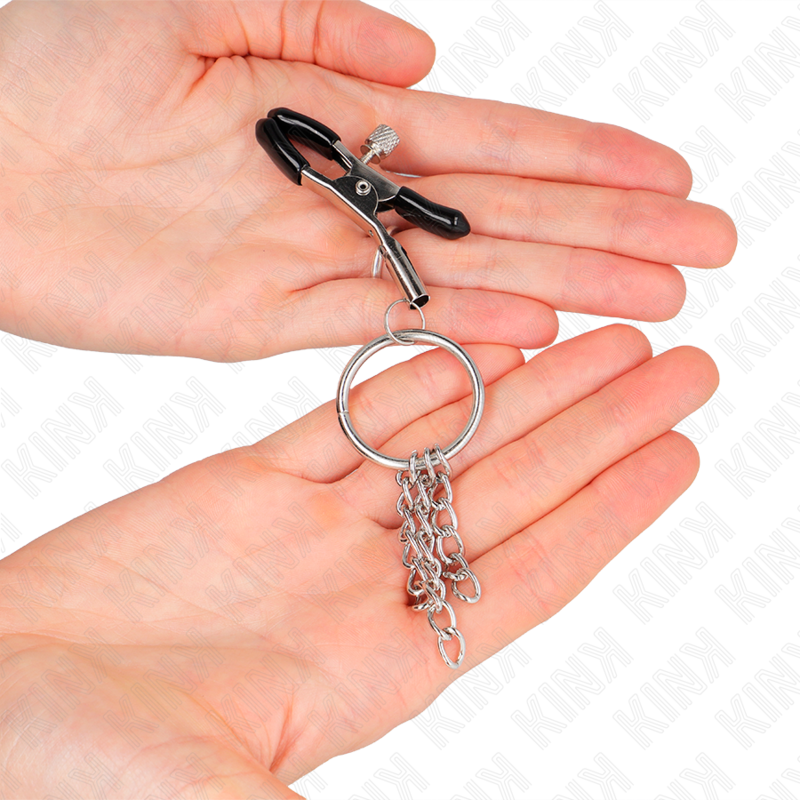 KINK - O RING NIPPLE CLAMP AND LITTLE CHAIN SILVER 6 CM - Bild 3
