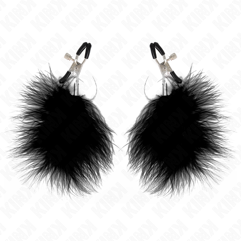 KINK - FEATHER NIPPLE CLAMP BLACK 7 CM - Bild 4