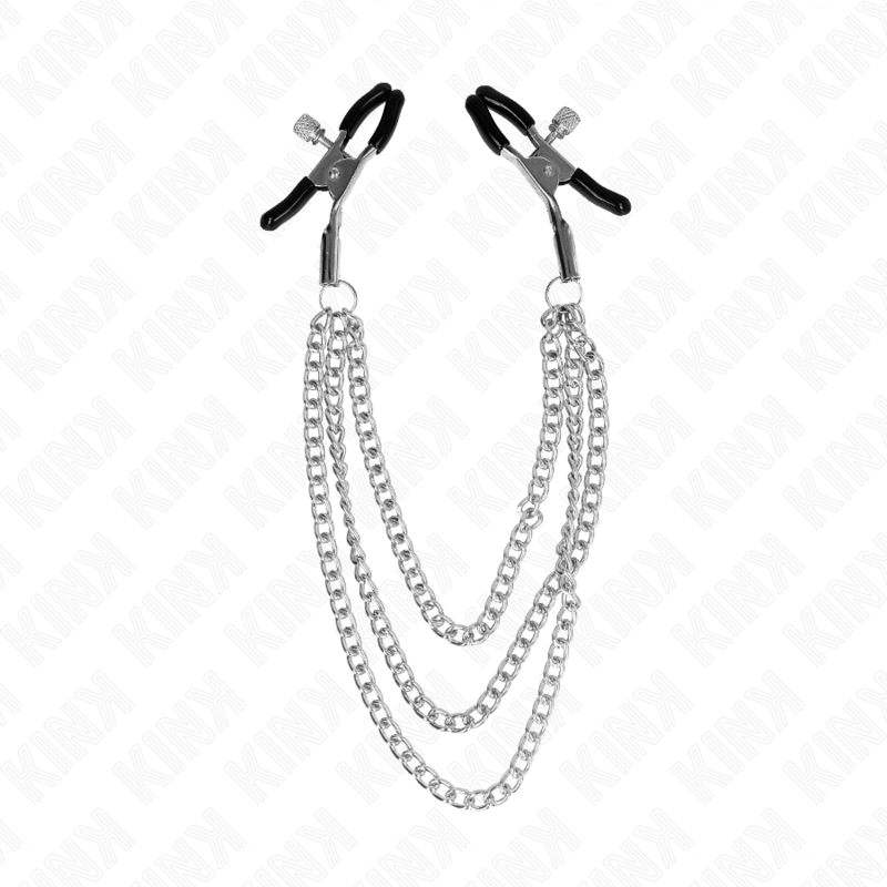 KINK - NIPPLE CLAMPS WITH 3 CHAINS SILVER 20/23/28 CM - Bild 5