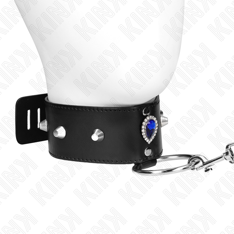 KINK - NECKLACE 65 CM WITH STRAP WITH BLUE DIAMONDS ADJUSTABLE 36-43 CM X 5 CM - Bild 3