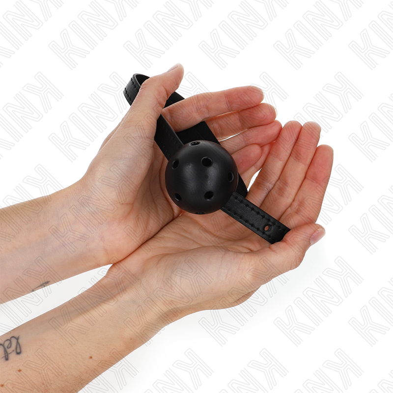 KINK - SIMPLICITY BLACK BREATHABLE BALL 4.5 CM GAG 62 x 1.5 CM - Bild 3