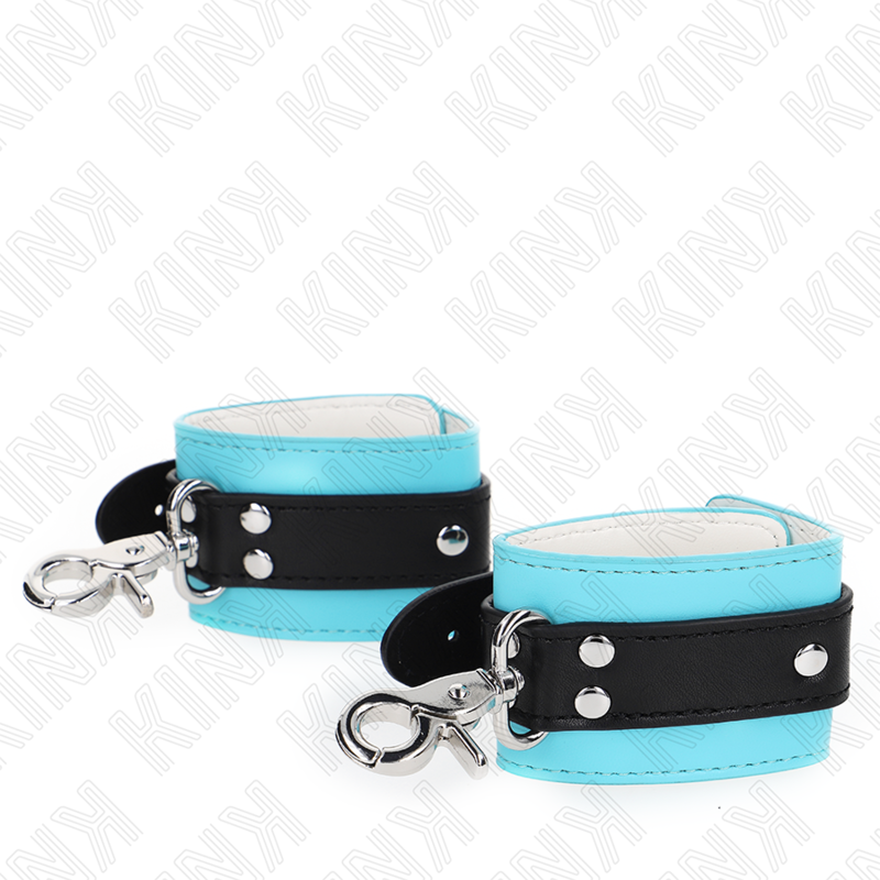 Alternative view of KINK - PREMIUM LOCKABLE WRIST RESTRAINTS BLACK / BLUE ADJUSTABLE 21-28 CM X 5.5 CM