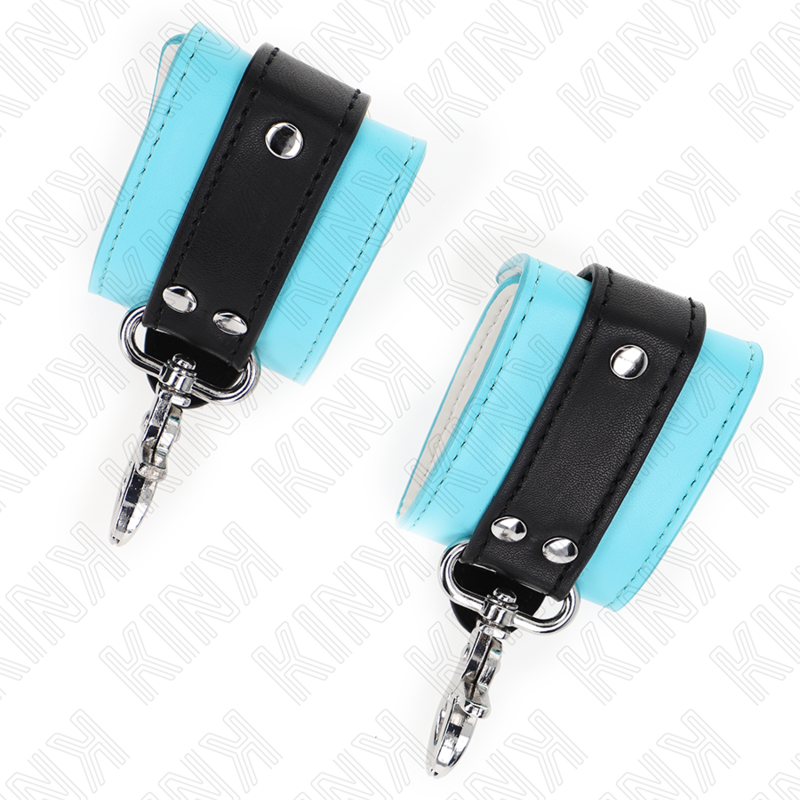 KINK - PREMIUM LOCKABLE WRIST RESTRAINTS BLACK / BLUE ADJUSTABLE 21-28 CM X 5.5 CM - Bild 3