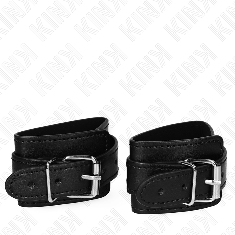 Alternative view of KINK - LOCKABLE DUNGEON WRIST RESTRAINTS BLACK ADJUSTABLE 21-28 CM X 5.5 CM