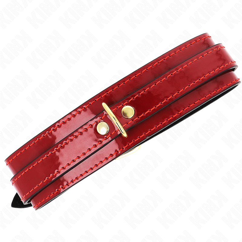KINK - WINE RED ADJUSTABLE NECKLACE WITH GOLDEN DETAILS 29-42.5 CM X 4 CM - Bild 5