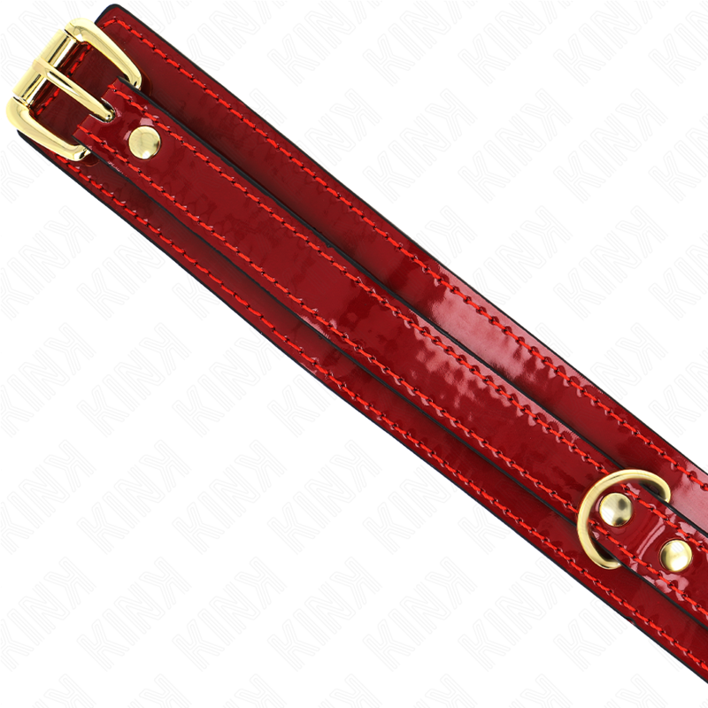 KINK - WINE RED ADJUSTABLE NECKLACE WITH GOLDEN DETAILS 29-42.5 CM X 4 CM - Bild 3