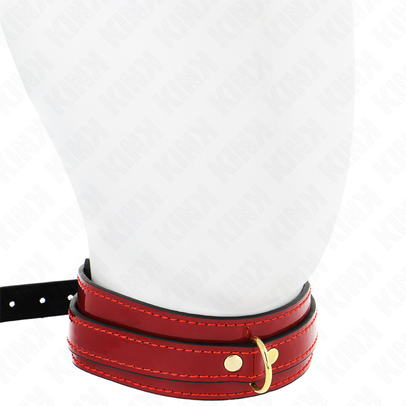 KINK - WINE RED ADJUSTABLE NECKLACE WITH GOLDEN DETAILS 29-42.5 CM X 4 CM - Bild 4