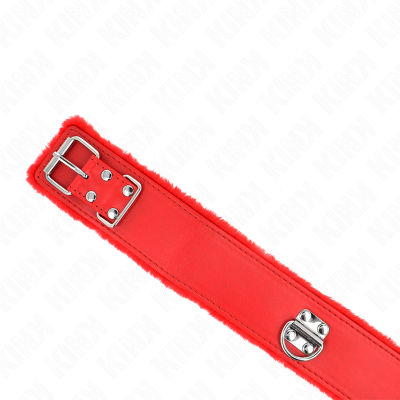 KINK - NECKLACE WITH LEASH 116 CM WITH SILVER STUDS MODEL 4 RED ADJUSTABLE 40-48 CM X 6 CM - Bild 5