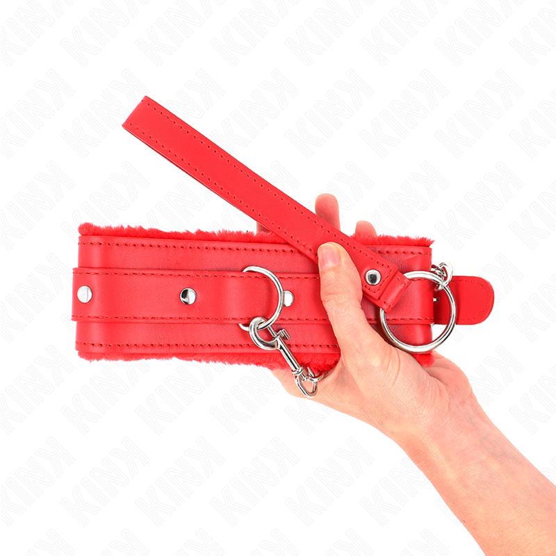 KINK - COLLAR WITH LEASH 65 CM WITH RESTRICTIONS RED 36-42 CM X 5.5 CM - Bild 5