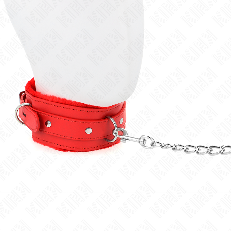 KINK - COLLAR WITH LEASH 65 CM WITH RESTRICTIONS RED 36-42 CM X 5.5 CM - Bild 3