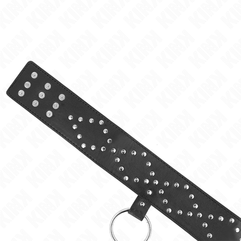 KINK - NECKLACE 65 CM WITH LEASH WITH SILVER STUDS MODEL 3 ADJUSTABLE 36-43 CM X 5 CM - Bild 4