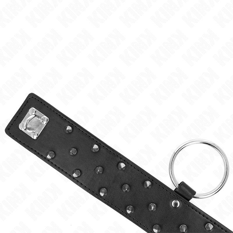 KINK - NECKLACE WITH LEASH 65 CM WITH SILVER STUDS MODEL 5 ADJUSTABLE 36-43 CM X 5 CM - Bild 3
