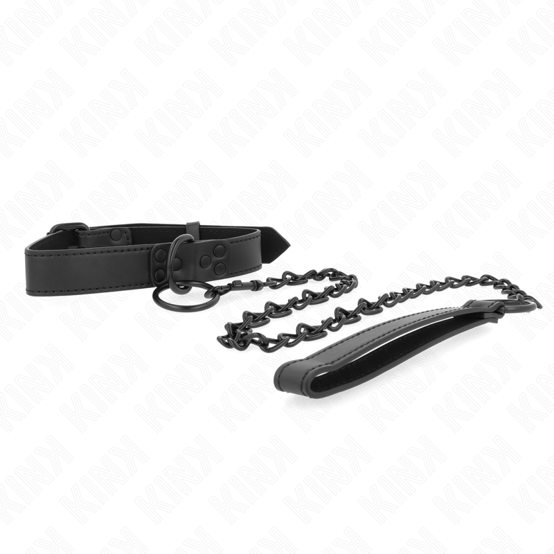KINK - COLLAR WITH DARK LEASH 65 CM ADJUSTABLE 37-54 CM X 3 CM - Bild 4
