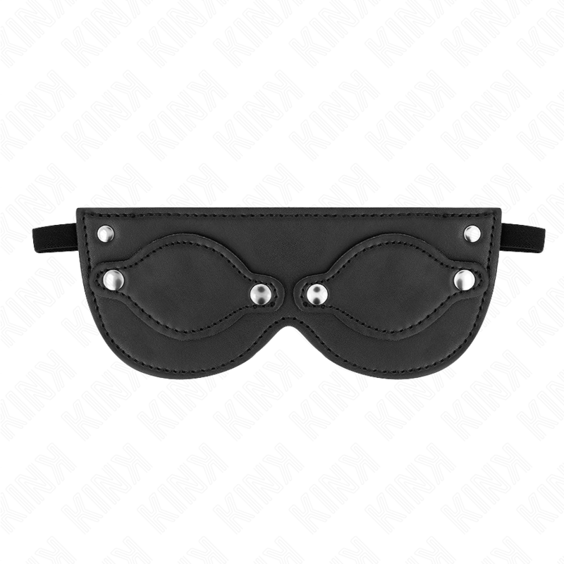 KINK - LEATHERETTE MASK WITH DETACHABLE EYE COVERS 22 x 9 CM - Bild 2