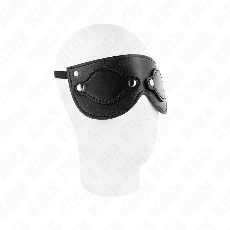 KINK - LEATHERETTE MASK WITH DETACHABLE EYE COVERS 22 x 9 CM - Bild 3