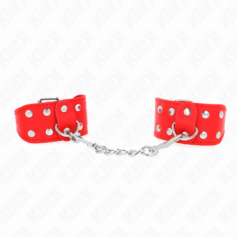 Alternative view of KINK - WRISTBANDS WITH DOUBLE LINE OF ADJUSTABLE STUDS RED