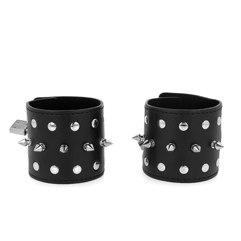 Alternative view of KINK - PUNK WRIST RESTRAINTS WITH SPIKES 25 X 6 CM