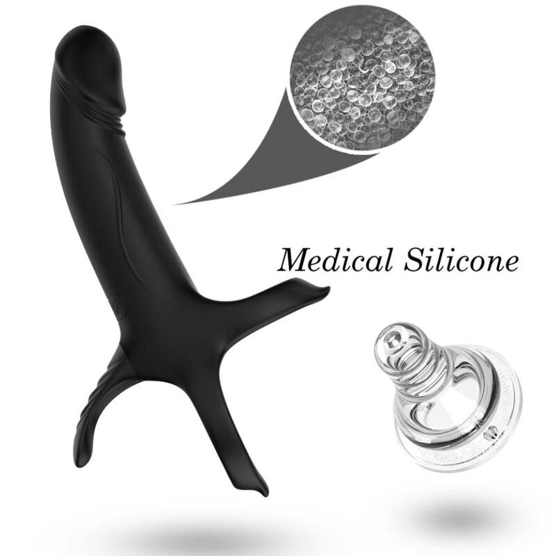 ARMONY - DILDO WITH RING & VIBRATOR BLACK - Bild 3