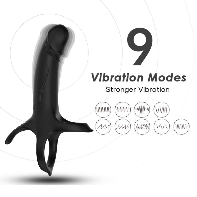 ARMONY - DILDO WITH RING & VIBRATOR BLACK - Bild 4