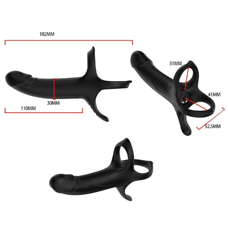 ARMONY - DILDO WITH RING & VIBRATOR BLACK - Bild 8