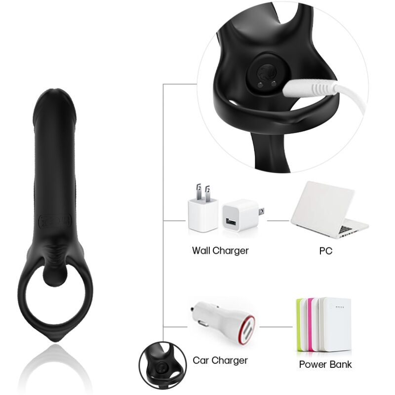 ARMONY - DILDO WITH RING & VIBRATOR BLACK - Bild 10
