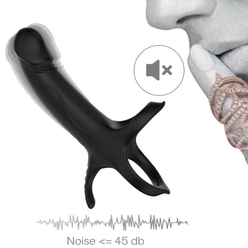 ARMONY - DILDO WITH RING & VIBRATOR BLACK - Bild 12