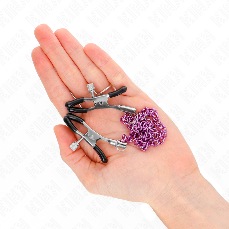 KINK - CHAIN NIPPLE CLAMPS PURPLE 30 CM - Bild 4