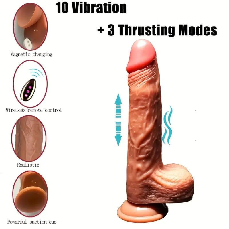 ARMONY - REALISTIC DILDO VIBRATOR & THRUSTING REMOTE CONTROL 22.5 CM - Bild 4