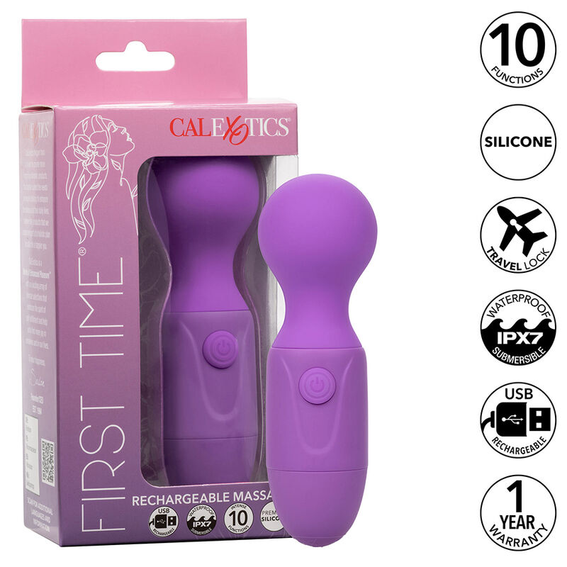 CALEXOTICS - FIRST TIME RECHARGEABLE MASSAGER 10 VIBRATIONS PURPLE - Bild 9