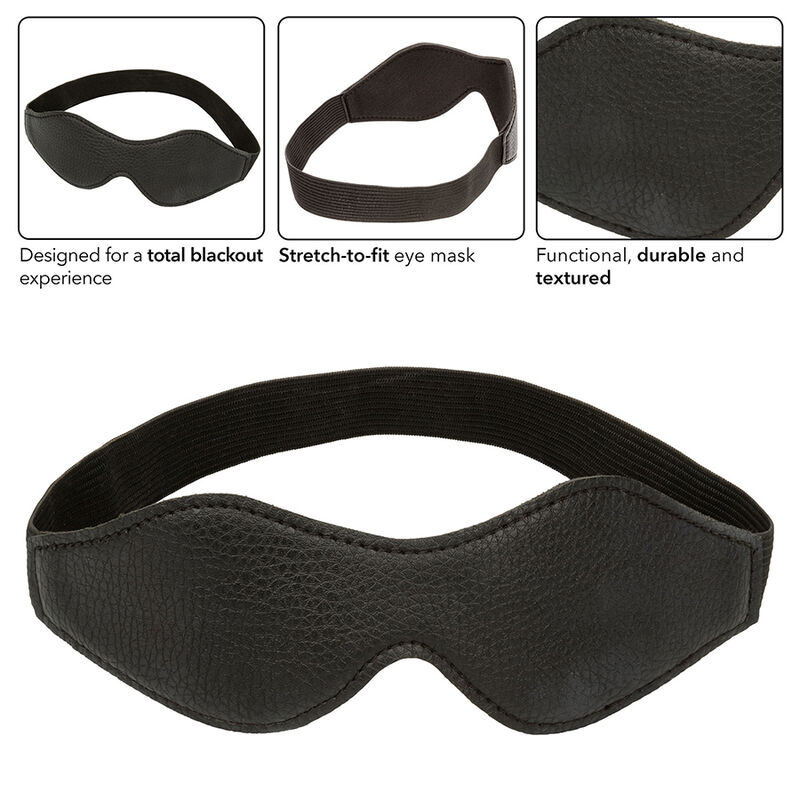 CALEXOTICS - NOCTURNAL EYE MASK PVC LEATHER BLACK - Bild 3