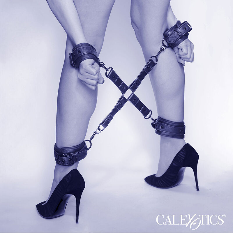 Alternative view of CALEXOTICS - NOCTURNAL HOG TIE CONNECTOR CUERO AJUSTABLE BLACK