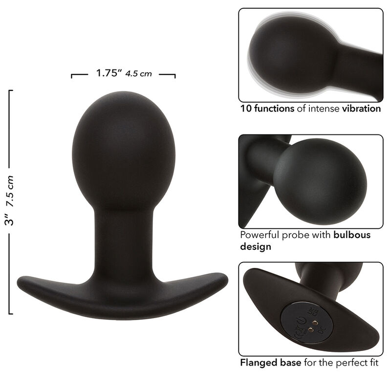 CALEXOTICS - ROCK BOTTOM ANAL PLUG 10 VIBRATIONS SILICONE BLACK - Bild 6