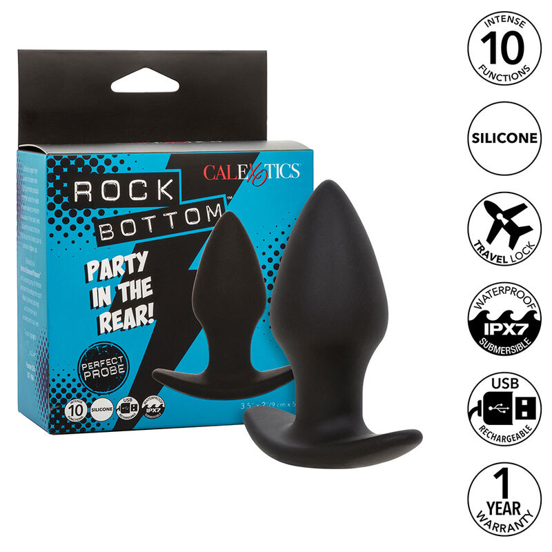 CALEXOTICS - ROCK BOTTOM PERFECT ANAL PLUG 10 VIBRATIONS SILICONE BLACK - Bild 10