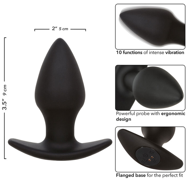 CALEXOTICS - ROCK BOTTOM PERFECT ANAL PLUG 10 VIBRATIONS SILICONE BLACK - Bild 7