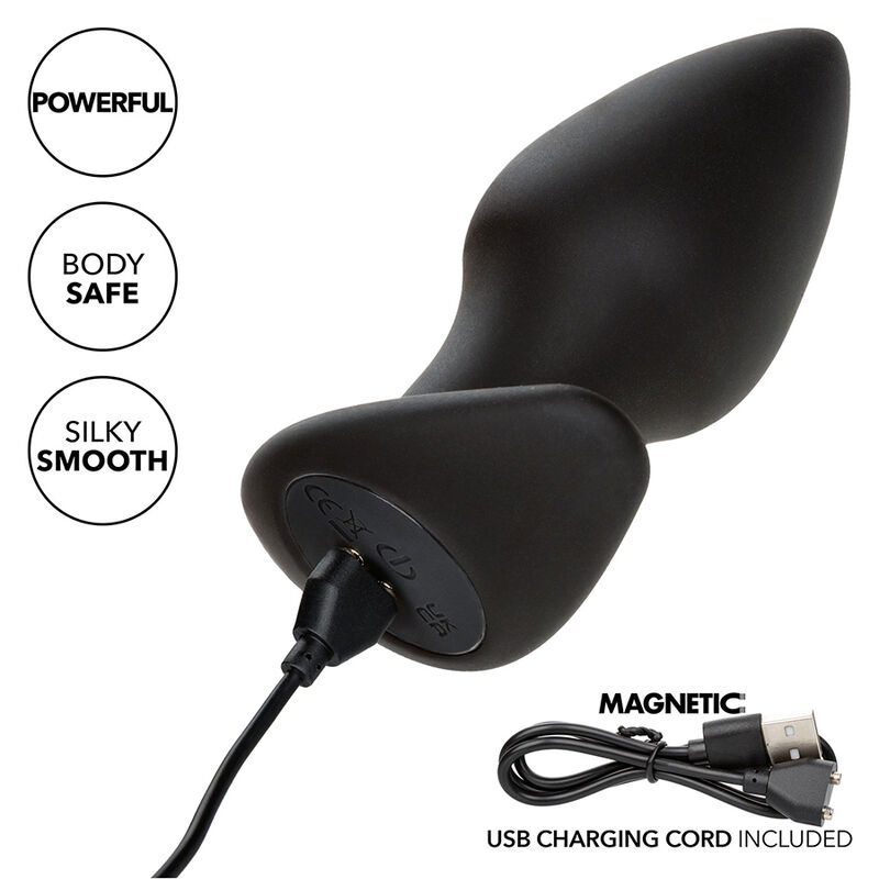 CALEXOTICS - ROCK BOTTOM PERFECT ANAL PLUG 10 VIBRATIONS SILICONE BLACK - Bild 3