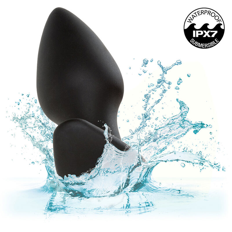 Alternative view of CALEXOTICS - ROCK BOTTOM PERFECT ANAL PLUG 10 VIBRATIONS SILICONE BLACK