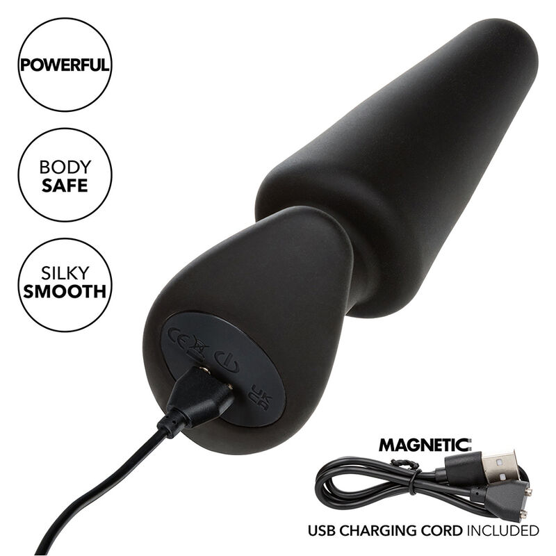 CALEXOTICS - ROCK BOTTOM TAPERED ANAL PLUG 10 VIBRACIONES SILICONE BLACK - Bild 4