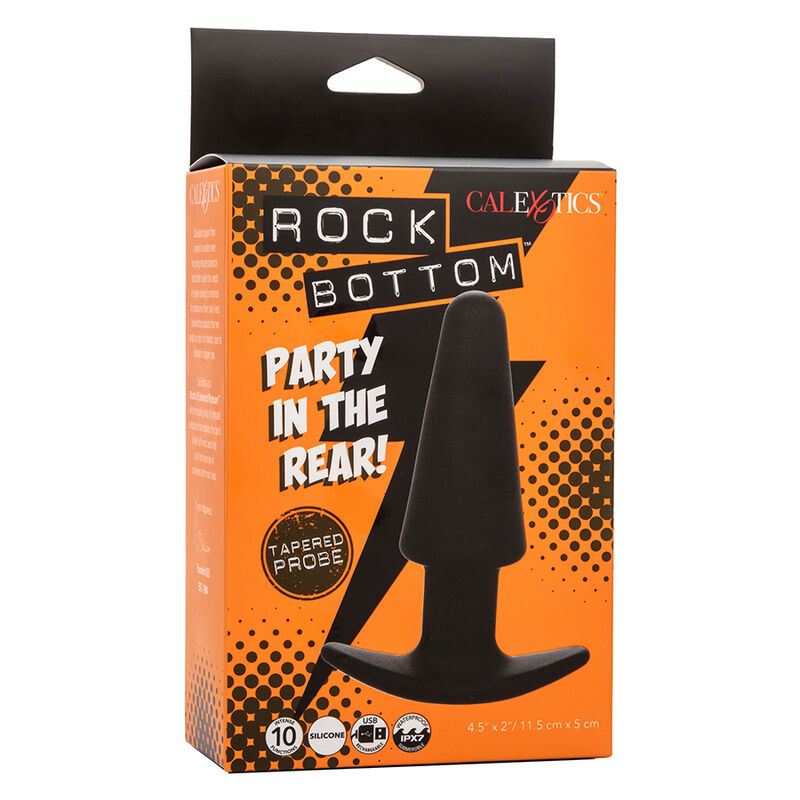 CALEXOTICS - ROCK BOTTOM TAPERED ANAL PLUG 10 VIBRACIONES SILICONE BLACK - Bild 2